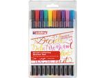 edding Brush Lettering Starter-Set, 10 Stifte