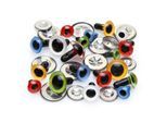 Kunststoffaugen, bunt, 8–12 mm, 30 Stück