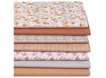 Patchwork- und Quiltpaket "Grafik Erdtöne", weiß/hellbraun/zimt
