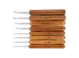 buttinette Häkelnadel-Set "Bambus", 8 Stück, Stärken: Ø 2–6 mm