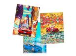 Digital-Baumwoll-Jersey-Coupon "Rennautos", bunt