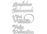 Stanzschablonen-Set "Schriftzüge I", 3 Stück