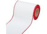 Aida-Stickband mit rotem Rand, Breite: 10 cm, 5m-Rolle