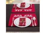 Tischsets "Hirsche rot/weiß",2er-Set