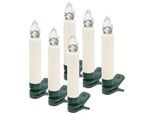 LED-Christbaumkerzen, Erweiterungspackung, 6 Kerzen, batteriebetrieben