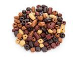 Holzperlenmix, Brauntöne, 10–25 mm, 500 g
