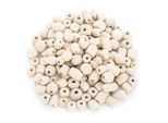 Holzperlenmix, natur, 5–20 mm, 500 g
