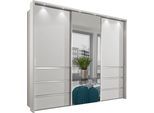 Schwebetürenschrank WIEMANN "Malibu", weiß (weiß, spiegel), B:250cm H:217cm T:67cm, Schränke, Schwebetürenschrank, mit Spiegel