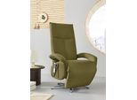 TV-Sessel SIT & MORE "Tycoon mit Kopfteilverstellung und 360 Drehfunktion", grün (olive), B:74cm H:112cm T:82cm, 98%Polyester, 2%Polyamid, Sessel, wahlweise manuell oder elektrischer Funktion, auch mit Akku (kabellos)