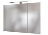 Spiegelschrank WELLTIME "Livorno", weiß (weiß, weiß), B:100cm H:64cm T:20cm, Schränke, Spiegelschrank, Inklusive LED-Beleuchtung