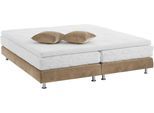 Boxbett "Nagoya", beige, B:180cm L:202cm, WESTFALIA SCHLAFKOMFORT, Komplettbetten, wählbar mit und ohne Topper, in H2, H3 und H4 erhältlich