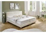 Boxbett "Sendai", beige, L:210cm, WESTFALIA SCHLAFKOMFORT, Komplettbetten, Fellimitat HIGHLIGHT, wahlweise Matratzen in H2,H3,H4