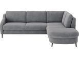 Ecksofa SIT & MORE "Soul L-Form", grau (stone), B:257cm H:90cm T:239cm, 100% Polyester, Sofas, Ecksofa, wahlweise mit Bettfunktion und Bettkasten oder Schubkasten
