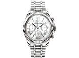Chronograph THOMAS SABO "DIVINE CHRONO", silber (silberfarben, silberfarben), Armbanduhren, Damen, Chronograph, Quarzuhr, Armbanduhr, Damen, Datum, Stoppfunktion, 12/24-Std.-Anzeige