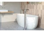 Neuesbad Serie 600 freistehende Wannenarmatur mit Brauseset, Oberfläche: edelstahl gebürstet NB1BQS_F17M1