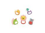 Moni Beißring-Set Wald 5-tlg E318A verschiedene Tierformen Greifling ab 3 Monate bunt