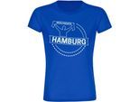 multifanshop Damen T-Shirt - Hamburg - Meine Fankurve - Druck weiß - Frauen