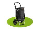 Juskys Einkaufstrolley 3in1 mit 2 Rollen für Shopping - 56 L Tasche - Trolley klappbar - Schwarz