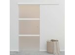 vidaXL Schiebetür ESG-Glas und Aluminium 90x212 cm Silbern