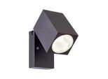 BRILLIANT Burk LED Außenwandstrahler schwarz 1x LED integriert, 6W LED integriert, (Lichtstrom: 600lm, Lichtfarbe: 3000K)