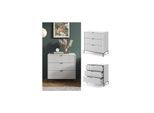 Vicco Kommode Eliza Weiß 80 x 81,2 cm mit 3 Schubladen