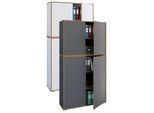VCM Holz Büroschrank Ordner Aktenschrank Büromöbel Schrank Salia 5-fach Breite 100 cm Drehtüren