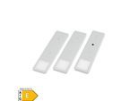 LED Unterbauleuchten SET Solid2, silbergrau mit mech. Schalter, 3W, 200cm Kabellänge, 3er Set warmweiss