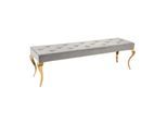 riess-ambiente Sitzbank MODERN BAROCK - 175cm schwarz Samt gold Edelstahl