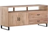 Sideboard GUTMANN FACTORY "Georgia", beige (natur), B:140cm H:68cm T:52cm, Massivholz, Sideboards, Sideboard, Kommode aus massivem Akazienholz, Breite 140 cm