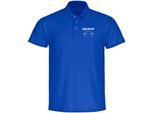 multifanshop Poloshirt - Karlsruhe - Herzschlag - Druck weiß - Polo