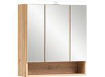 Spiegelschrank WELLTIME "Stubach", braun (wotaneiche), B:60cm H:64cm T:20cm, Holzwerkstoff, Schränke, Spiegelschrank, Breite 60 cm