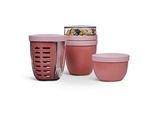 Mepal Pausenset , Mauve , Kunststoff , 3-teilig , 600+700+350 ml , 21.4x10.6x19.8 cm , Füttern, Kindergeschirr & Kinderbesteck