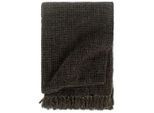 vidaXL Überwurf Baumwolle 220x250 cm Anthrazit/Braun