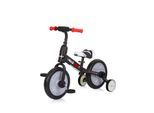 Chipolino Dreirad, Laufrad 2 in 1, Max Bike, 10 Zoll Räder, Pedale, Stützräder grau