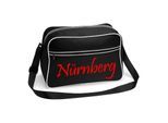 multifanshop Retrotasche - Nürnberg - Schriftzug - Druck rot - Tasche