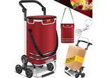 KESSER® Einkaufstrolley Treppensteiger mit Kühlfach klappbar mit 56L Kapazität und belastbar bis 50kg 3in1 Trolley Sackkarre & Umhängetasche Faltbarer Einkaufswagen inkl. Einkaufschip