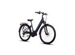 SAXONETTE Premium Sport E-Bike Wave 10 Gang Kettenschaltung Mittelmotor Scheibenbremsen Federgabel nightblue glänzend