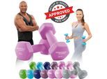Miweba Sports Gymnastikhanteln 2er-Set NKH100, bodenschonend, 0,5-10 kg, Anti-Rutsch-Oberfläche (Pink, 2x 3,0 Kg)