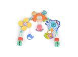 Moni Spielbogen für Kinderbett, Kinderwagen, Spielmatte Rassel Beißring Motorik grün