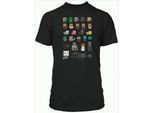 Minecraft Charaktere Kinder T-Shirt 110/116 Schwarz