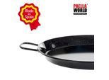 Leichte emaillierte Paella Pfanne mit Griffen - Universell einsetzbar und robust: Original spanische Paella Pfanne Typ Valenciana Ø 28 cm