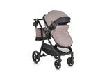 Moni Kinderwagen 2 in 1 Tokyo 22 kg umbaubar Wickeltasche Stoßdämpfer klappbar beige