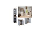 Vicco Badmöbel-Set Didi Weiß Eiche 3 Teile mit Hochschrank