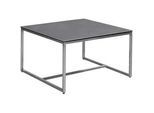 Novel Couchtisch , Anthrazit, Edelstahlfarben , Metall, Glas, Keramik , quadratisch , eckig , 70x42x70 cm , Wohnzimmer, Wohnzimmertische, Couchtische, Couchtische Glas