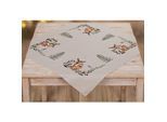 Stickmitteldecke "Winterwald & Rehe"