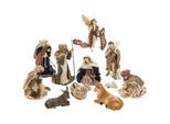Krippenfiguren mit Stoffbekleidung, 2,5–13 cm