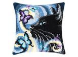 Kreuzstichkissen "Black Cat"