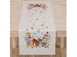 Stickläufer "Bunte Blumenwelt"