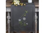 Stickläufer "Pusteblumen + Vögel"