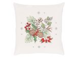 Stickkissen "Beeren & Zapfen"